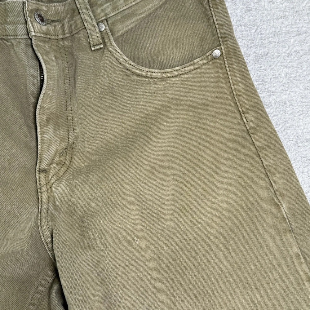 Levi's SilverTab Loose Jeans Womens 29x30 Khaki Green Straight Leg Denim Zip Fly - Picture 8 of 15